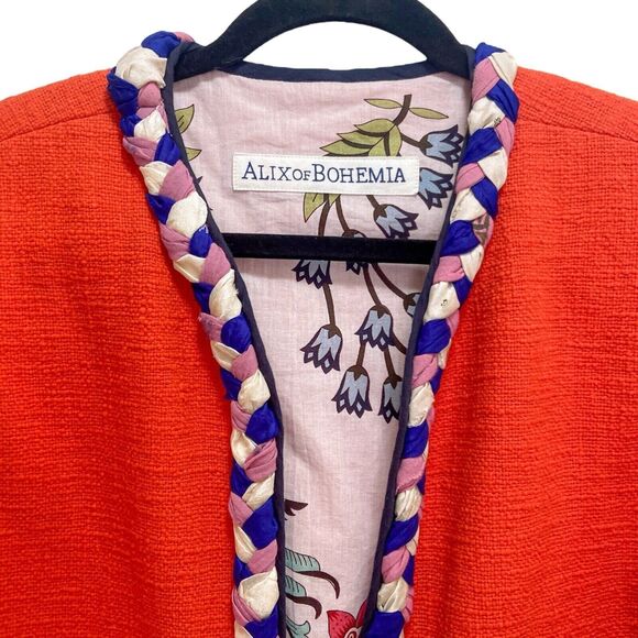 Alix of Bohemia Marilou Blood Orange Jacket Size Medium - Picture 8 of 12